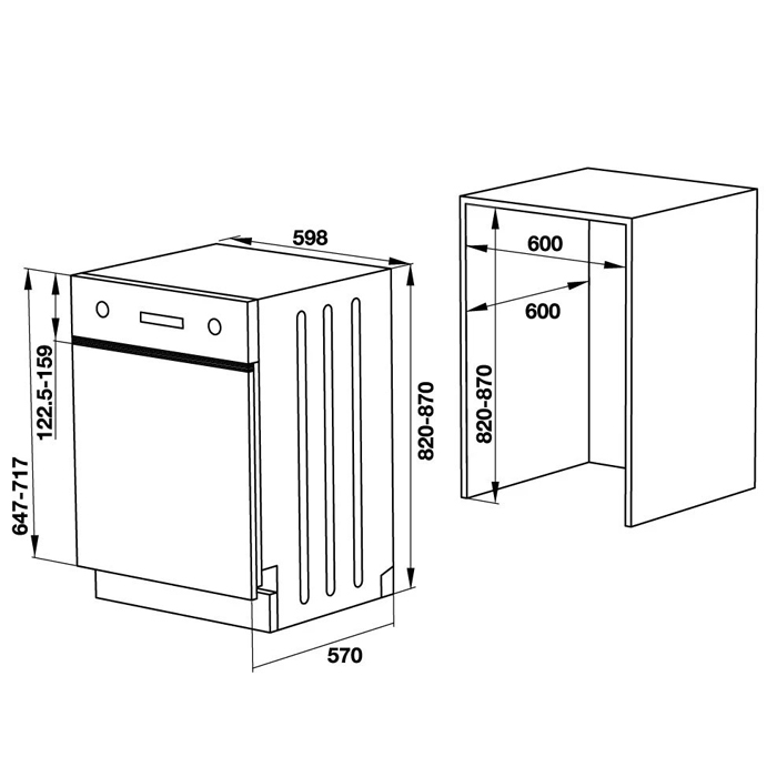 Bản vẽ kỹ thuật máy rửa bán âm Hafele HDW-HI60C 533.23.120